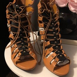 Gladiator Tan Booties Size 9. New in the box!